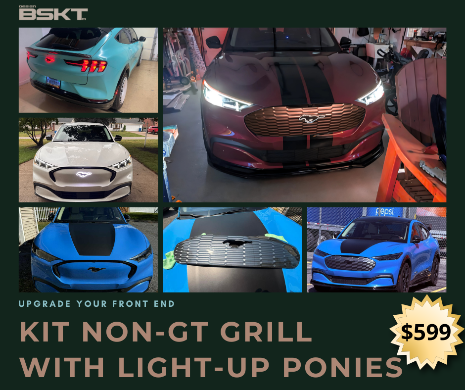 KIT NON-GT 3D GRILL with LIGH-UP PONIES