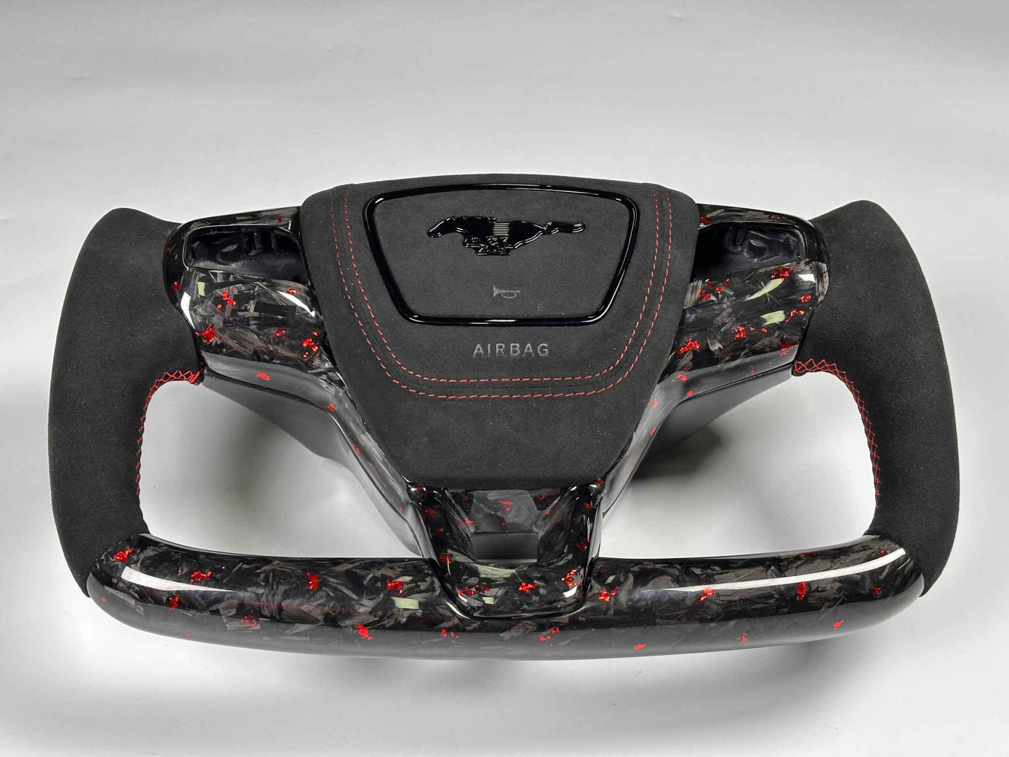 Ford OEM Yoke steering wheel for Mustang Mach-E with carbon fiber and suede finish