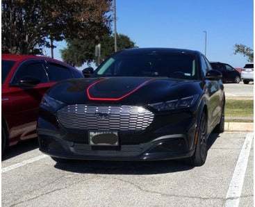 BSKT Design 3D grill kit for Mustang Mach-E with modular trim and pony emblem compatibility