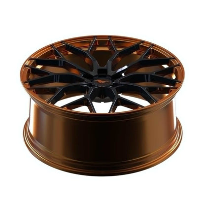 Custom forged aluminum wheel for Mustang Mach-E with black and bronze finish