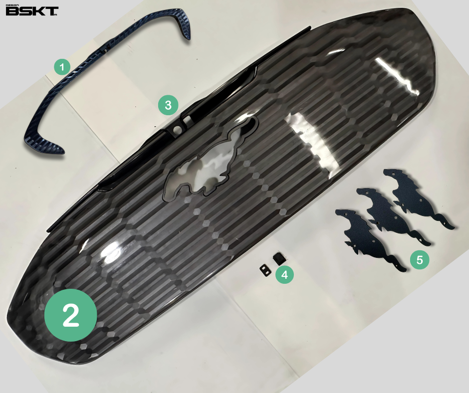 KIT NON-GT 3D GRILL with LIGH-UP PONIES