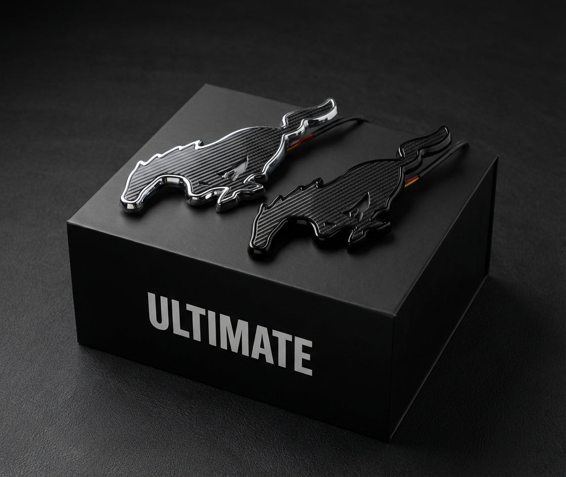 ULTIMATE FRONTREAR KIT illuminated Mustang Mach-E pony emblem with advanced LED technology and lifetime warranty