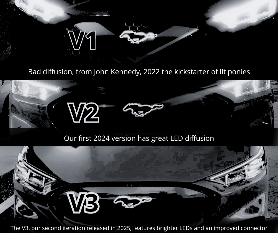 Light-up Pony V3 warranty notice with replacement and upgrade options